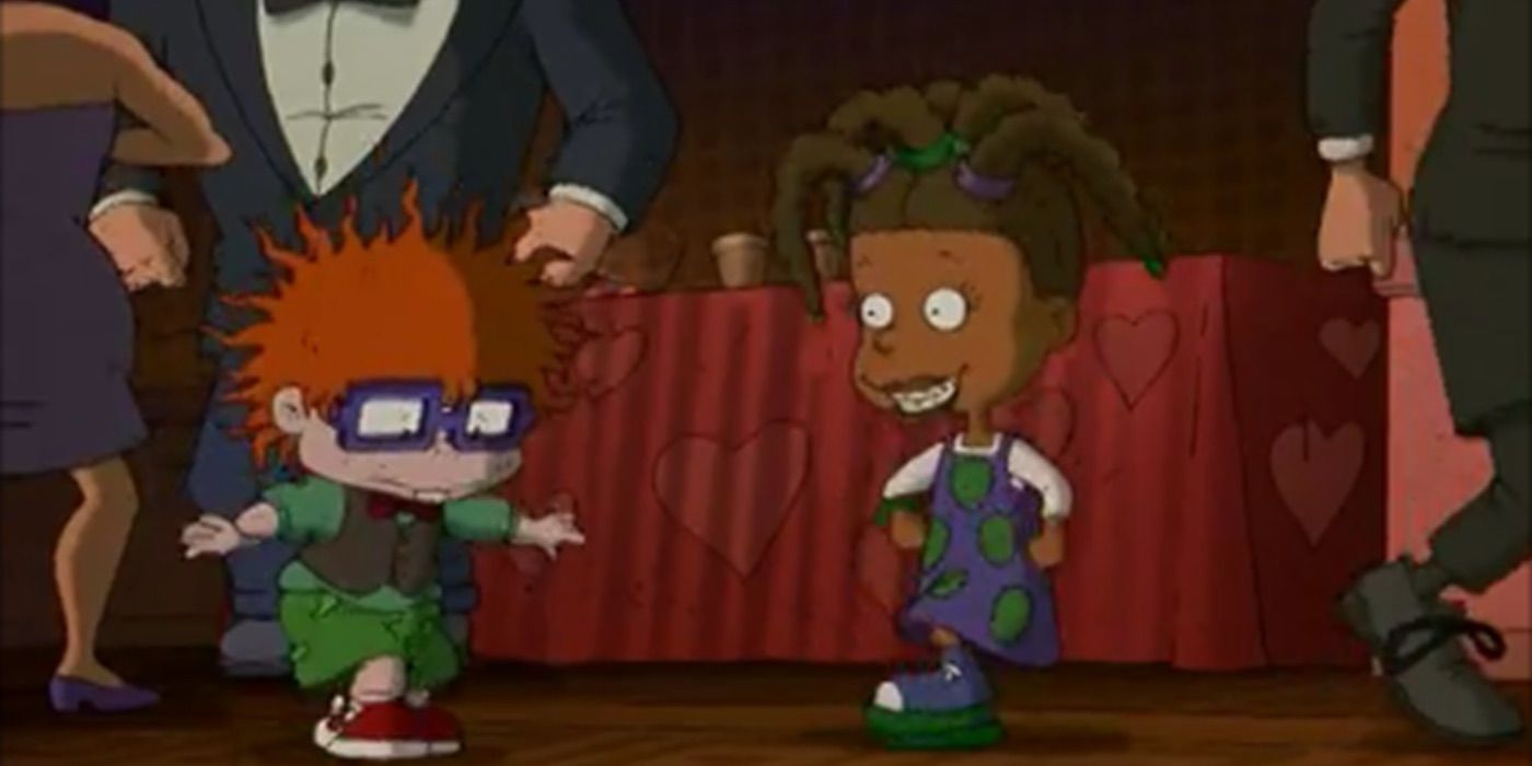 Susie dances with Chuckie in Rugrats in Paris