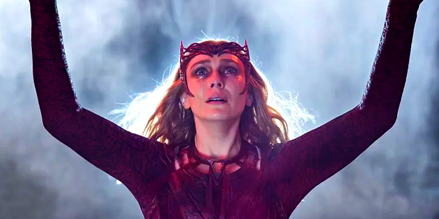 Scarlet Witch destroying Mount Wundagore in Doctor Strange in the Multiverse of Madness