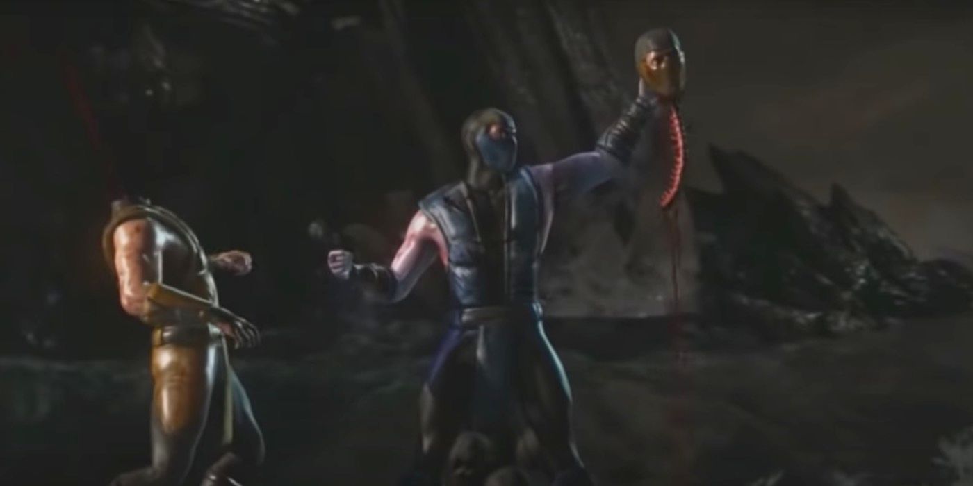 Sub Zero's spine rip in Mortal Kombat.