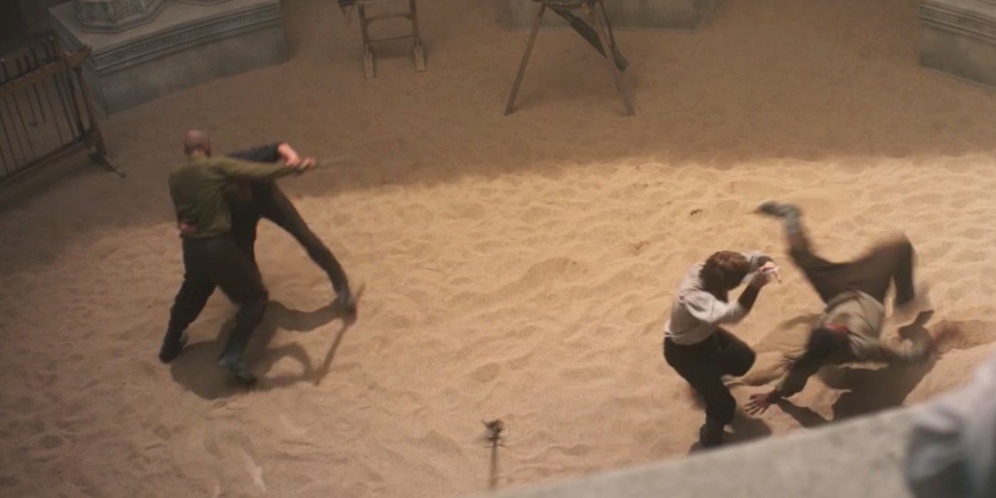 Warders training in The Wheel of Time.