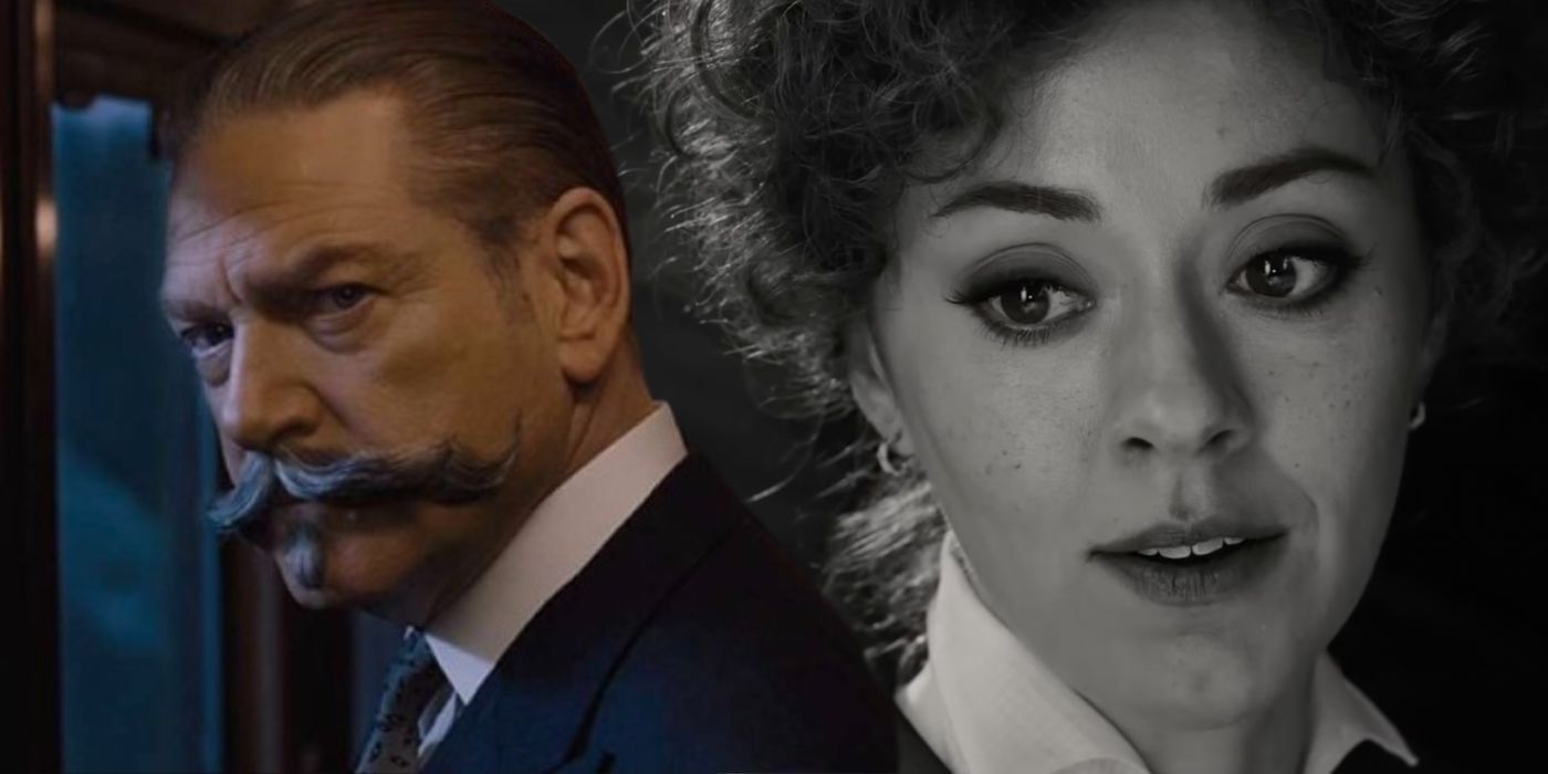 Kennth Branagh and Susannah Fielding as Hercule and Katherine Poirot