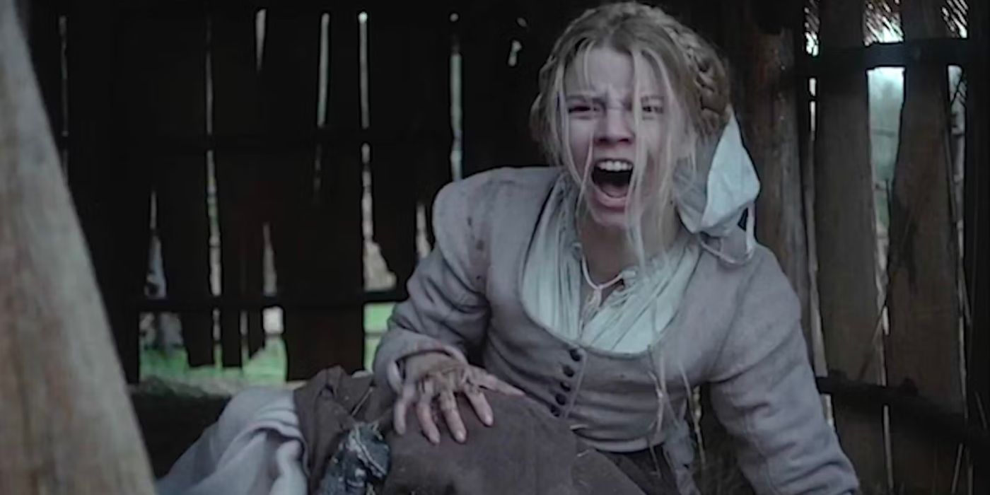 Anya Taylor-Joy screaming in The Witch