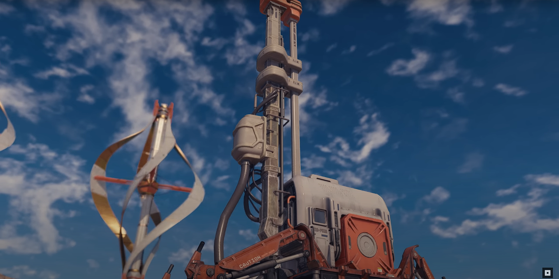 An extractor and an Outpost beacon in Starfield