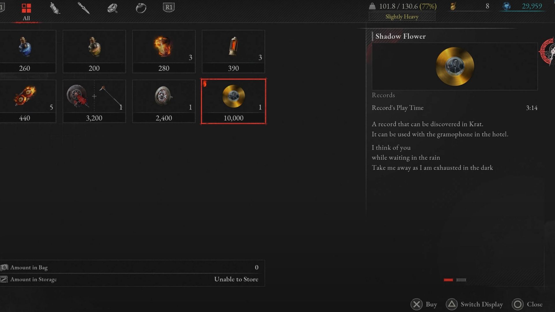 Shadow Flower (Golden) Record Location in Lies of P