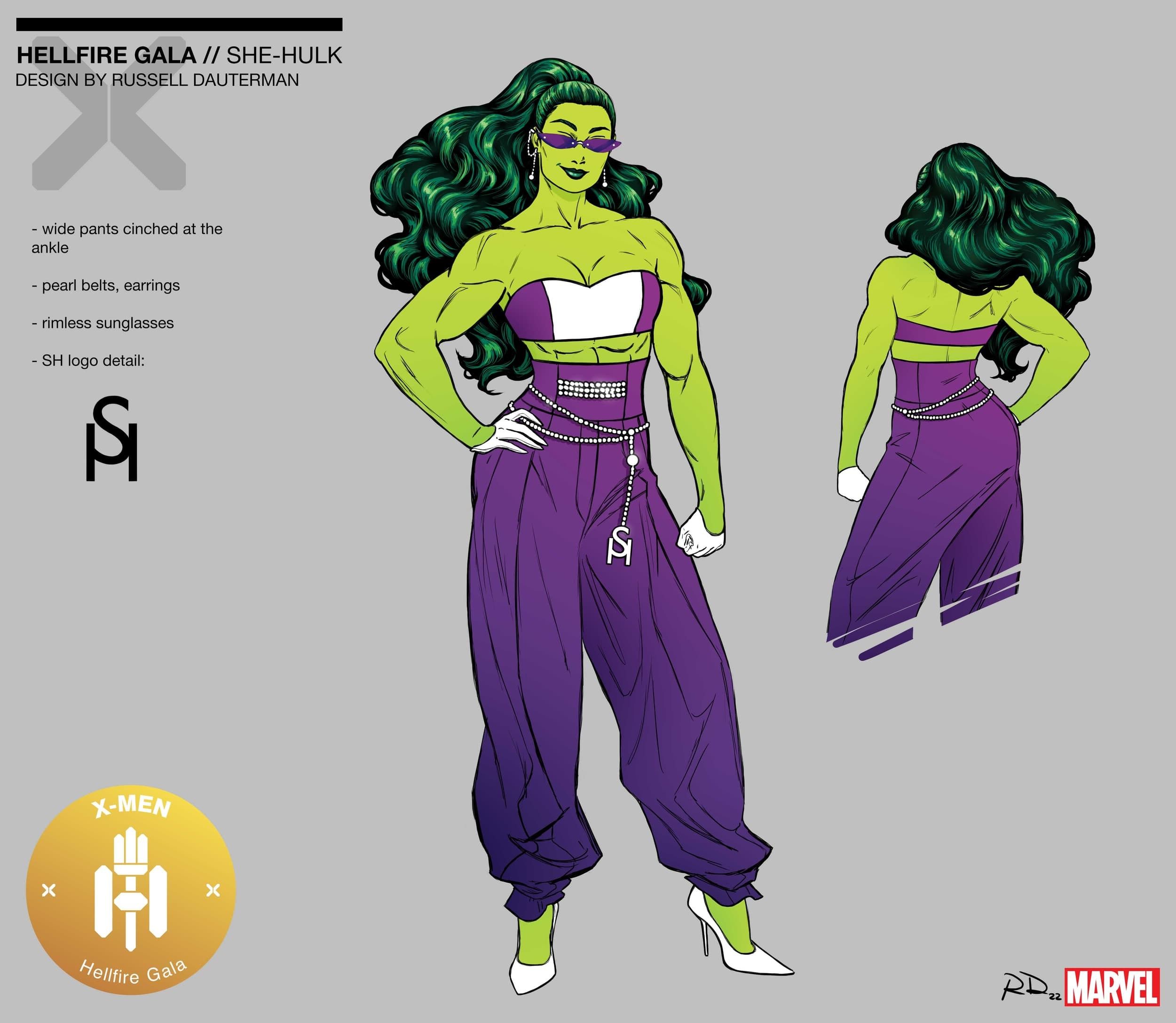 she-hulk hellfire gala costume russel dauterman design