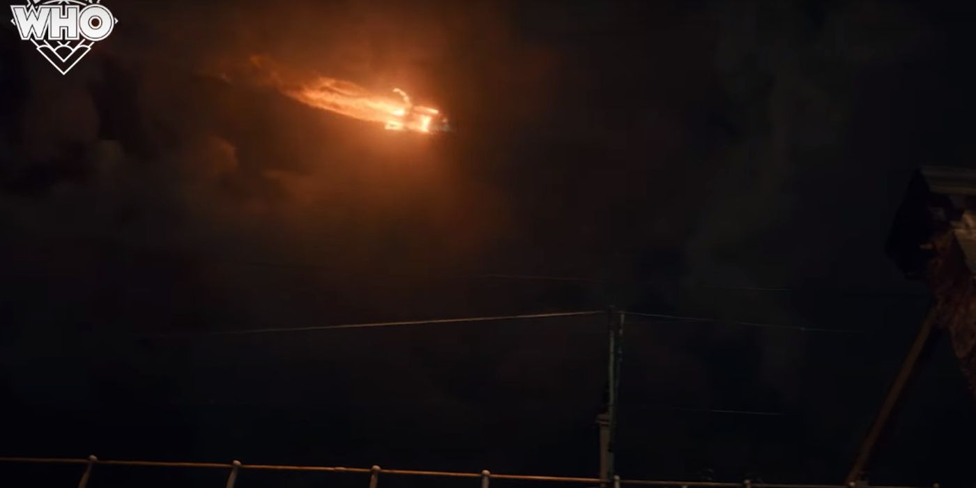 A ship crashing in the Doctor Who trailer