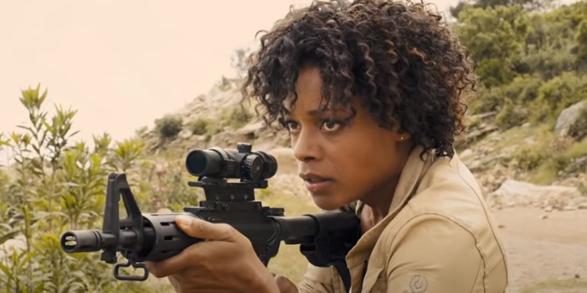 Skyfall Naomie Harris as Eve Moneypenny Sniper Cold Open