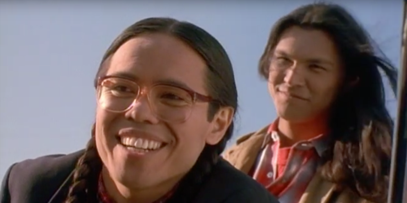 Smoke Signals characters smiling