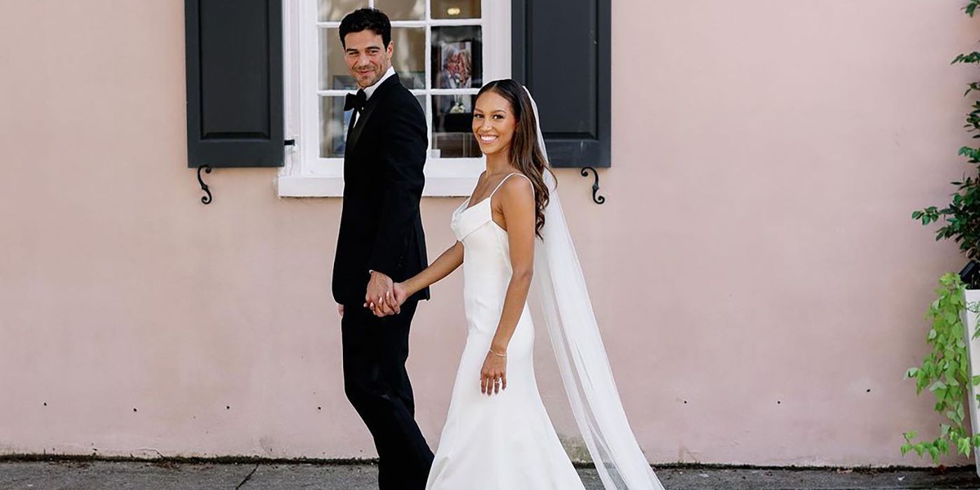 Bachelor In Paradise’s Joe Amabile and Serena Pitt in wedding attire