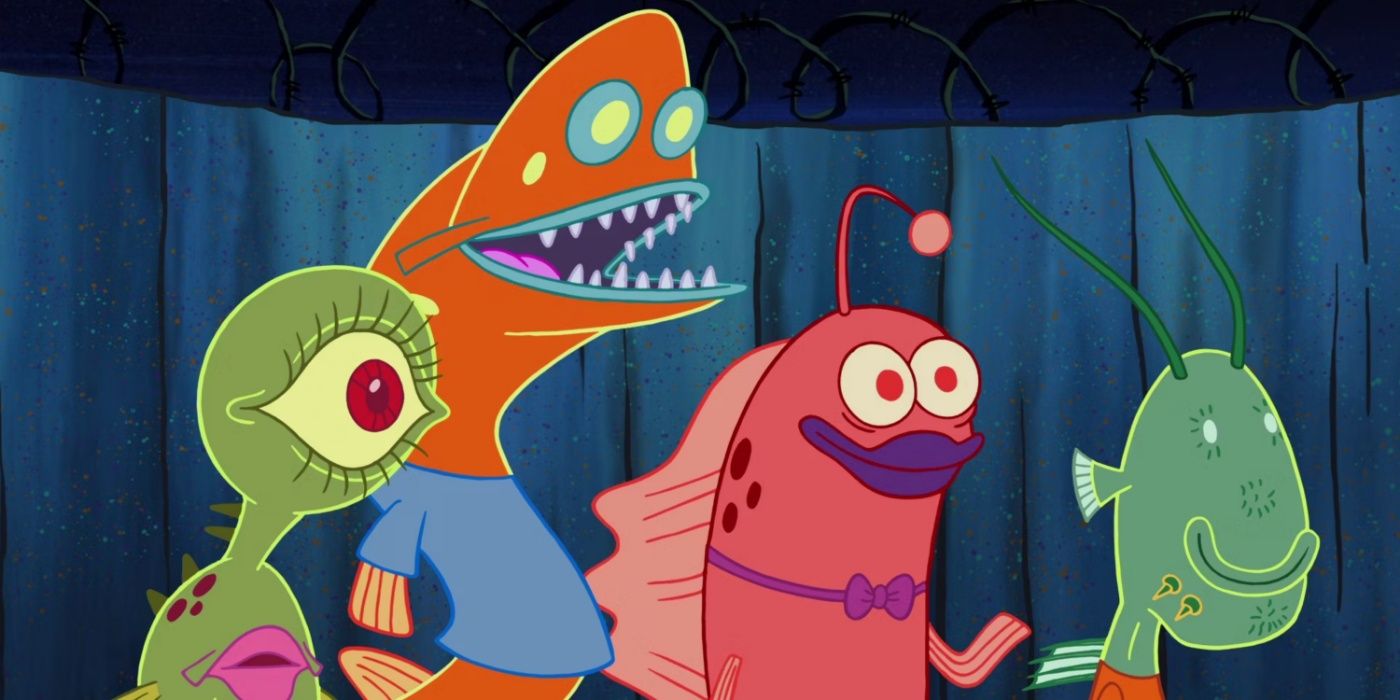 Some of the creatures featured in the SpongeBob SquarePants episode Rock Bottom