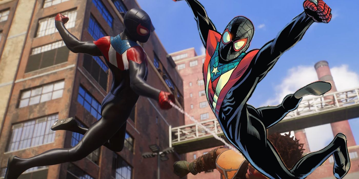 Miles Morales' Puerto Rican suit in Spider-Man 2