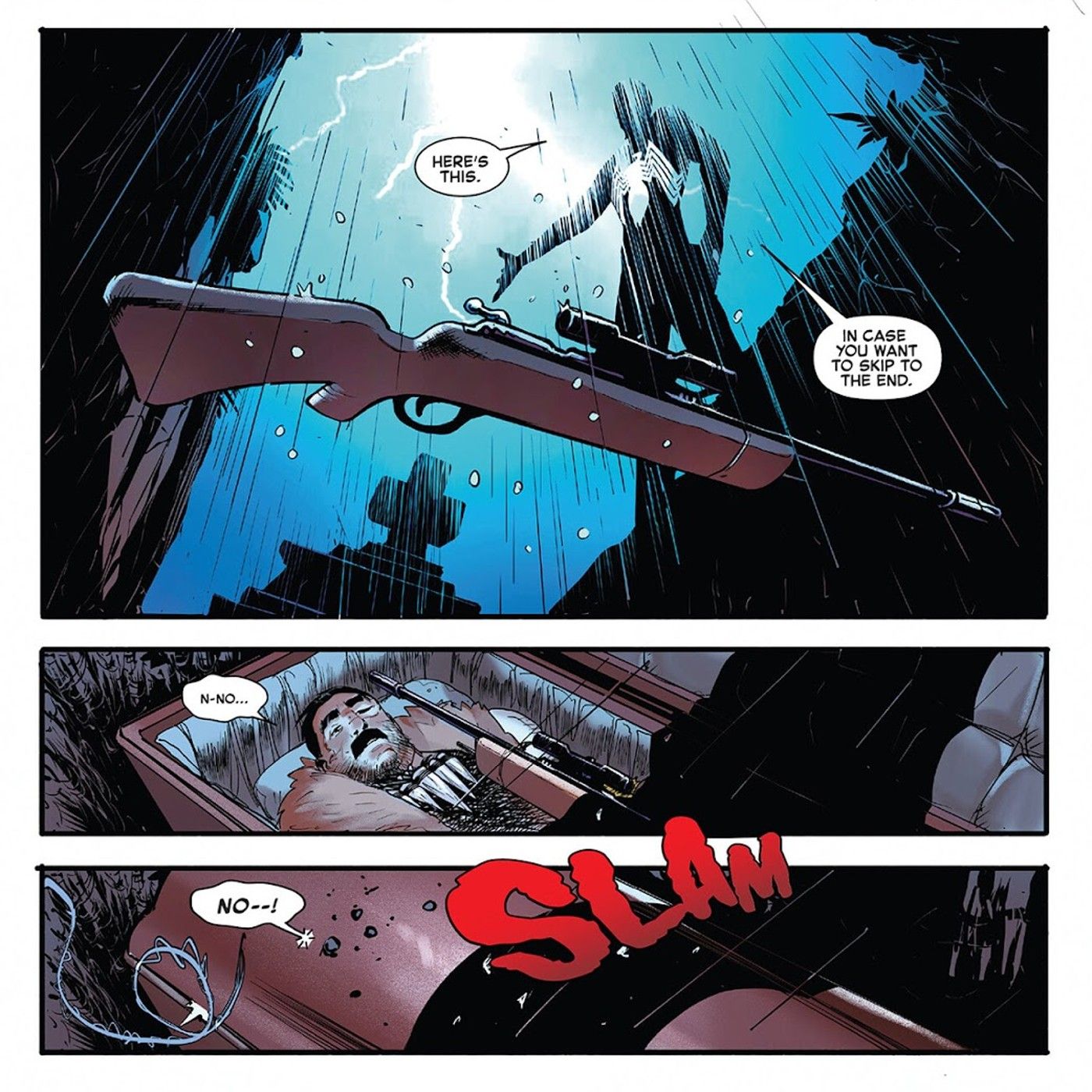 Spider-Man buries Kraven the Hunter alive