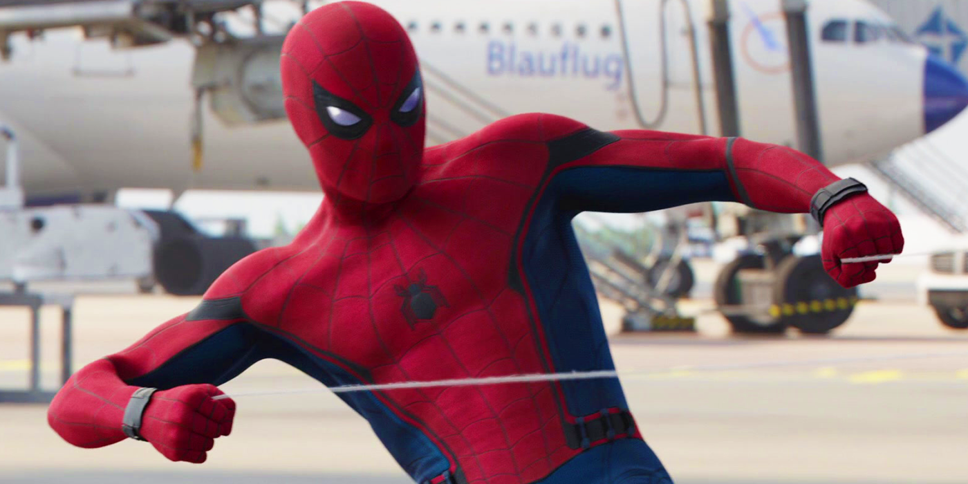 Spider-Man fighting Captain America in Civil War