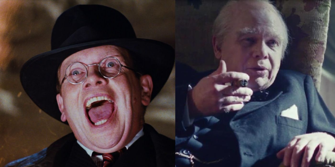 Split images of Ronald Lacey screaming in Raiders of the Lost Ark and Ronald Lacey sitting on a chair in The Greatest Escape II