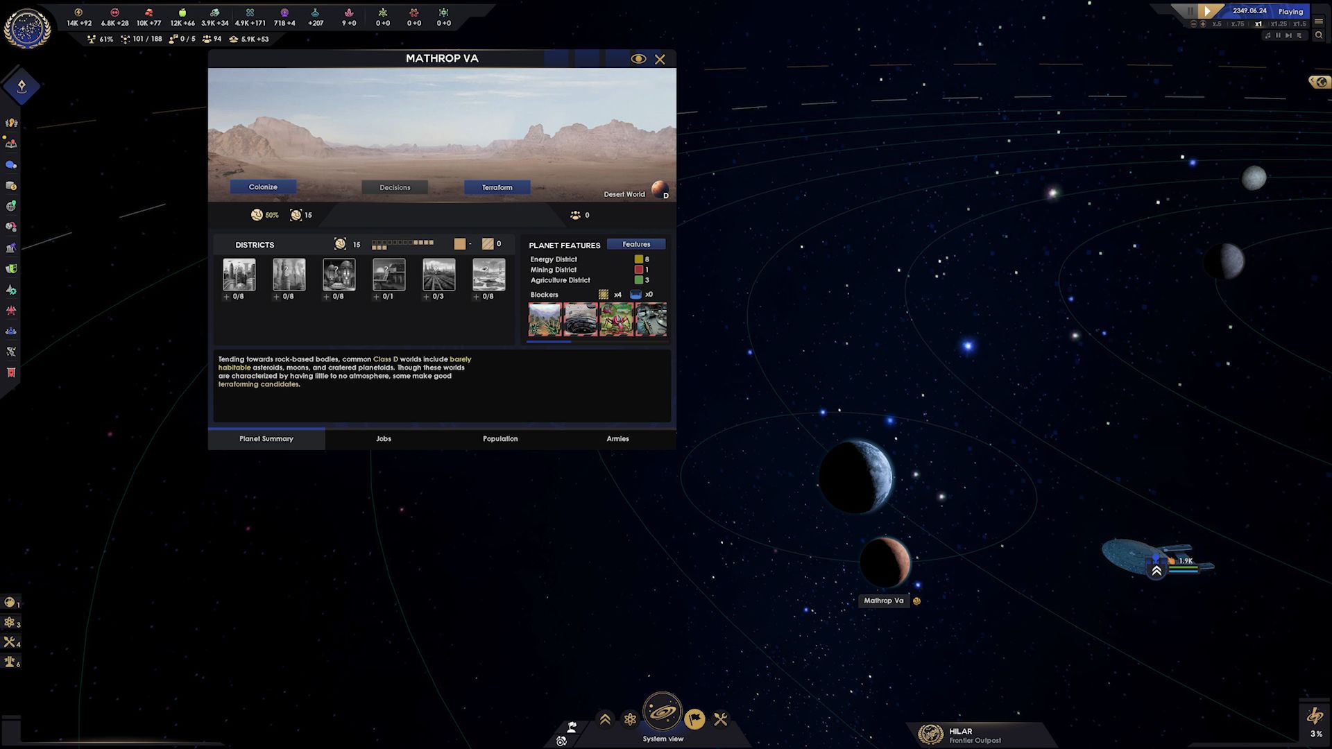 Star Trek Infinite Preview Colony Dashboard