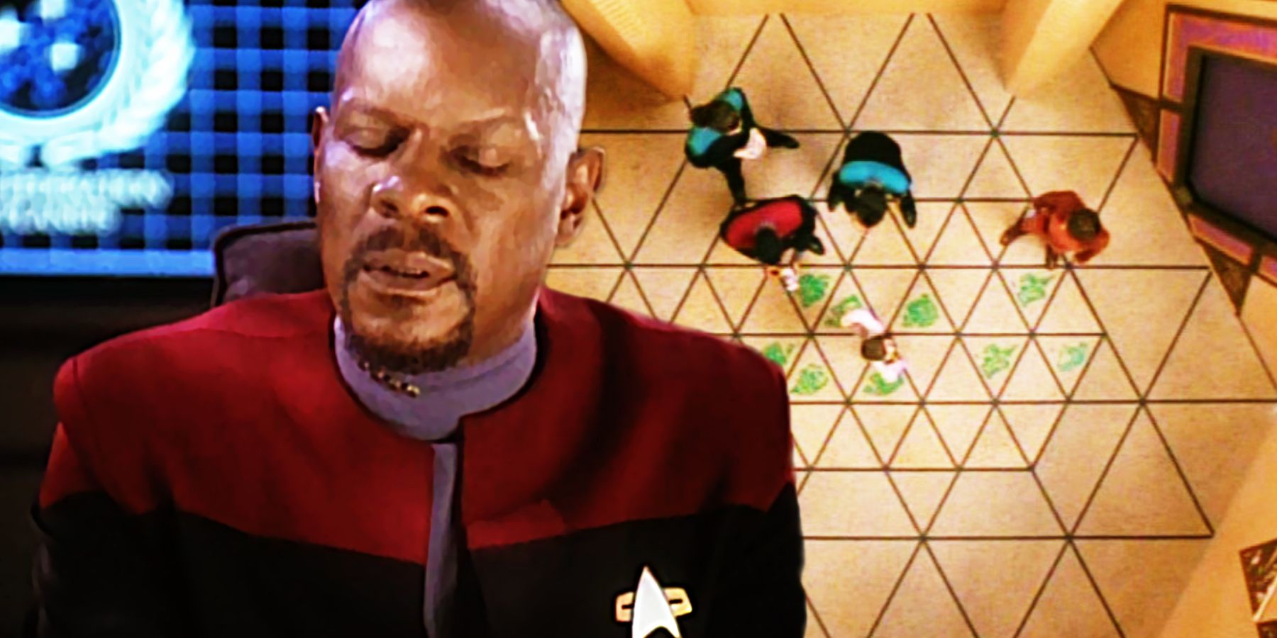 Sisko exasperated at the Wadi Chula Game