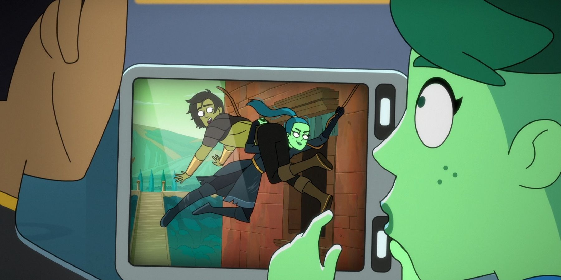 Tendi shows a picture of her sister swings her husband over the threshold