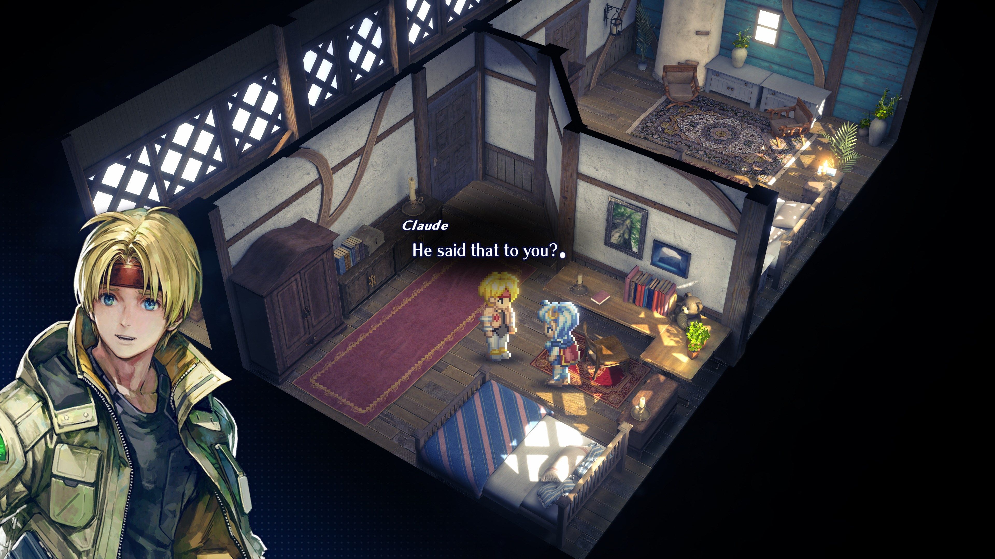 Star Ocean TSSR conversation with Claude inside a home.
