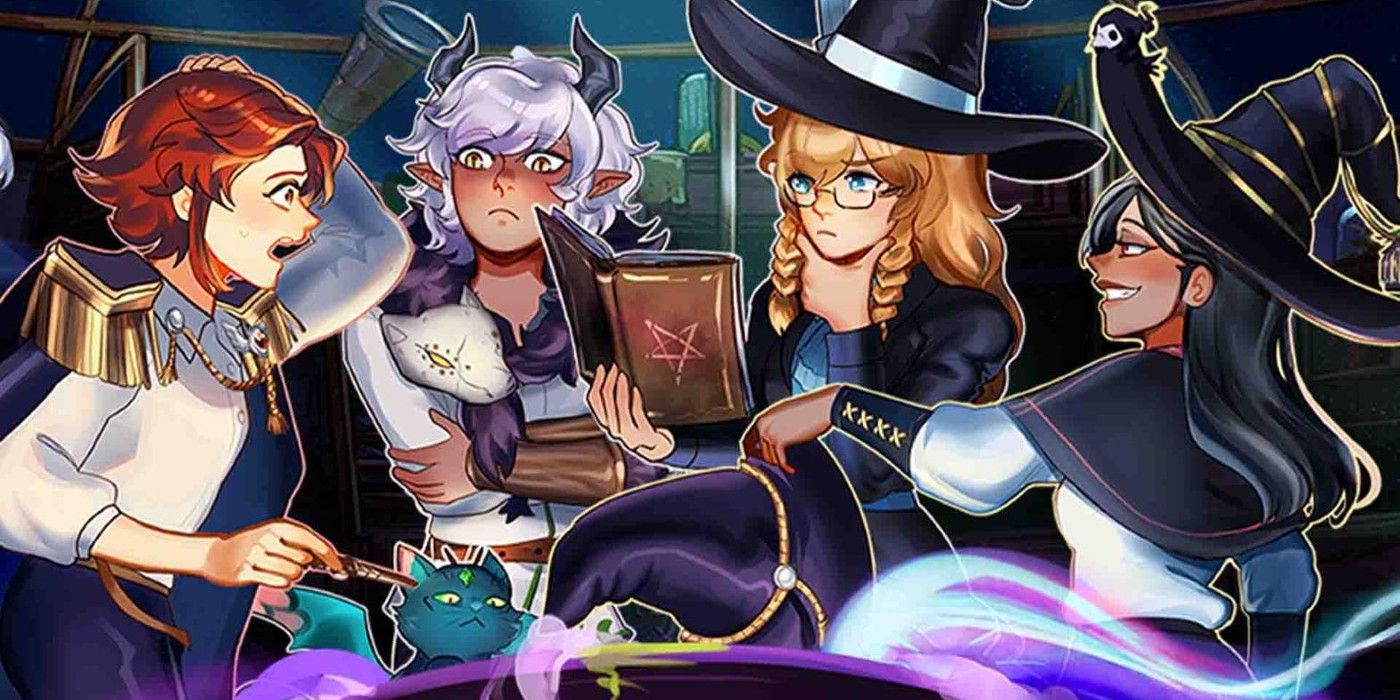 Stardander School For Witches Key Art showing the four main characters around a cauldron.