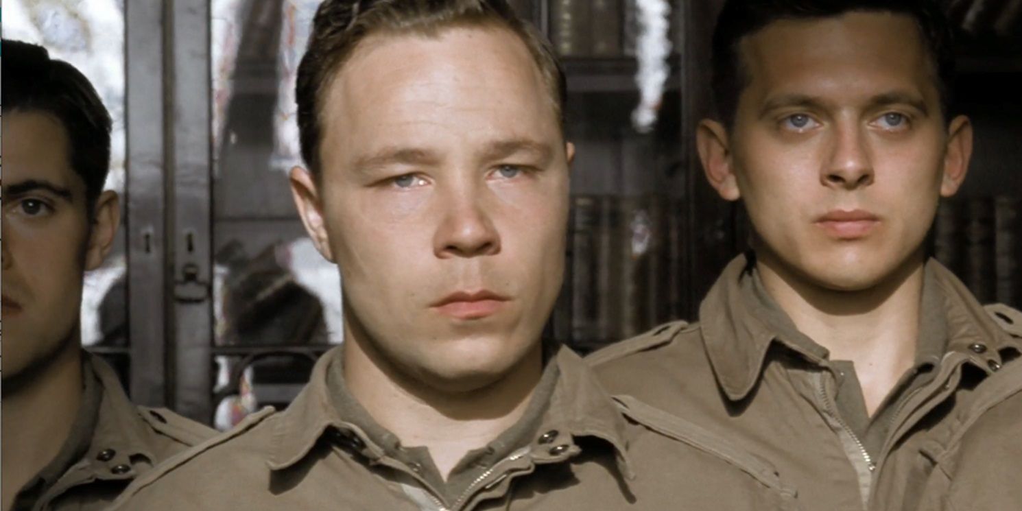 Stephen Graham looking serious in Band of Brothers