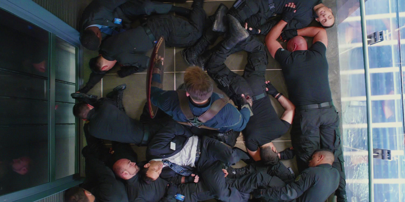 Steve Rogers won the elevator fight in Captain America The Winter Soldier