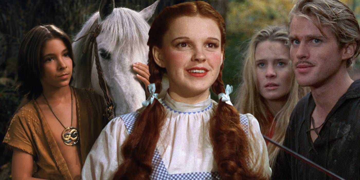 Stills from The Neverending Story, The Wizard of Oz, and The Princess Bride