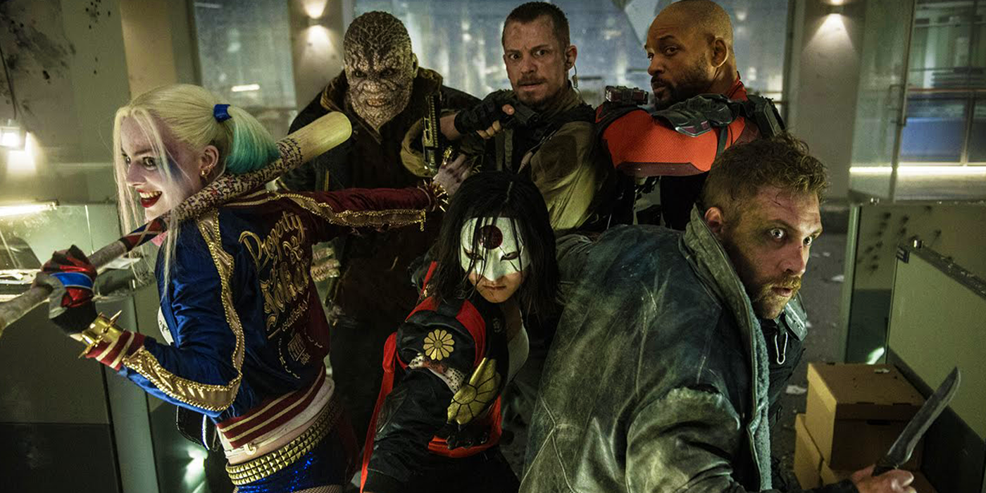 The full cast of anti-heroes/villains bunched up in Suicide Squad (2016)