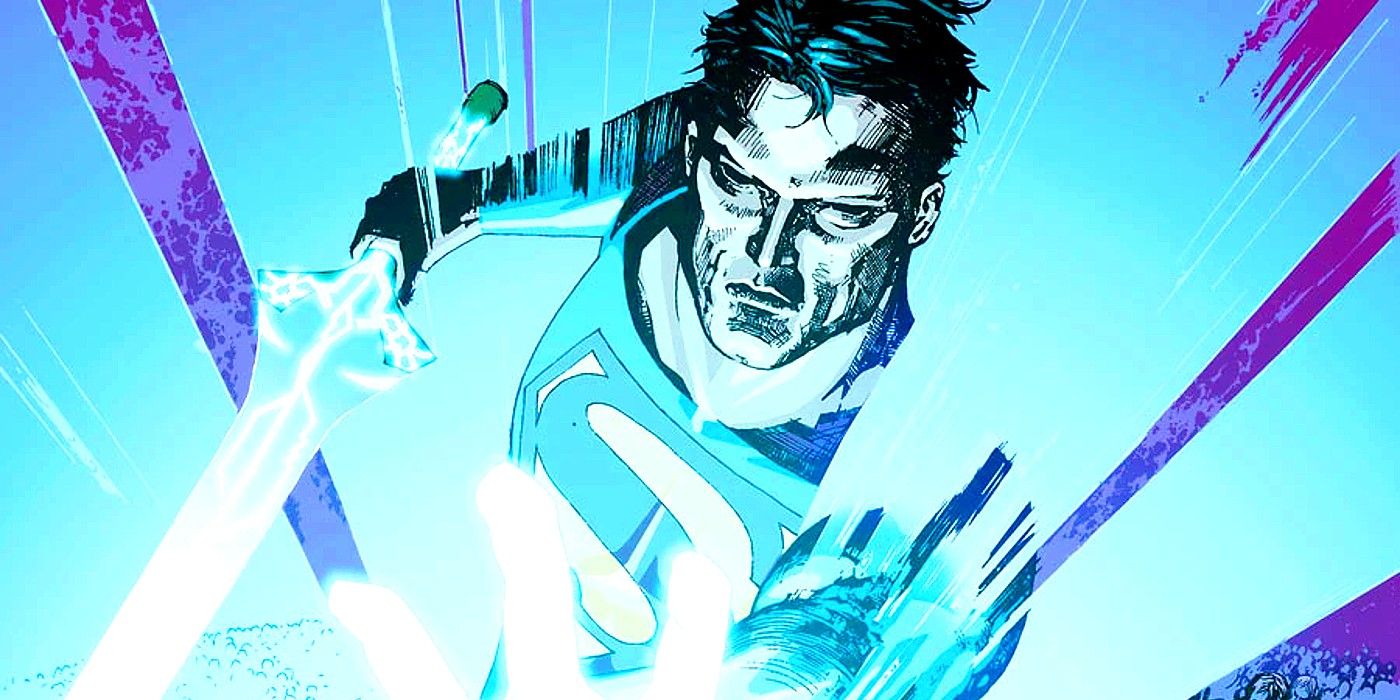 Superman Glowing Blue with Sword