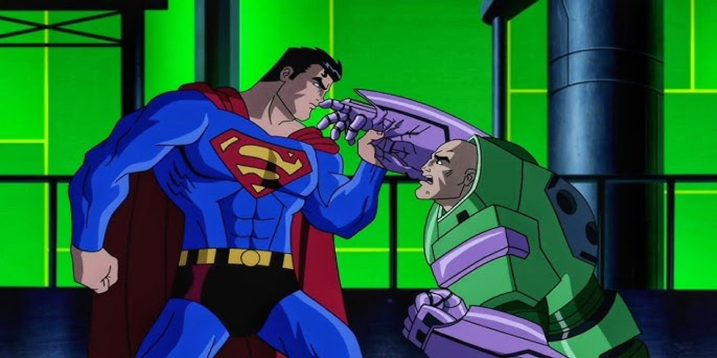 Superman vs Lex Luthor in Superman/Batman: Public Enemies.