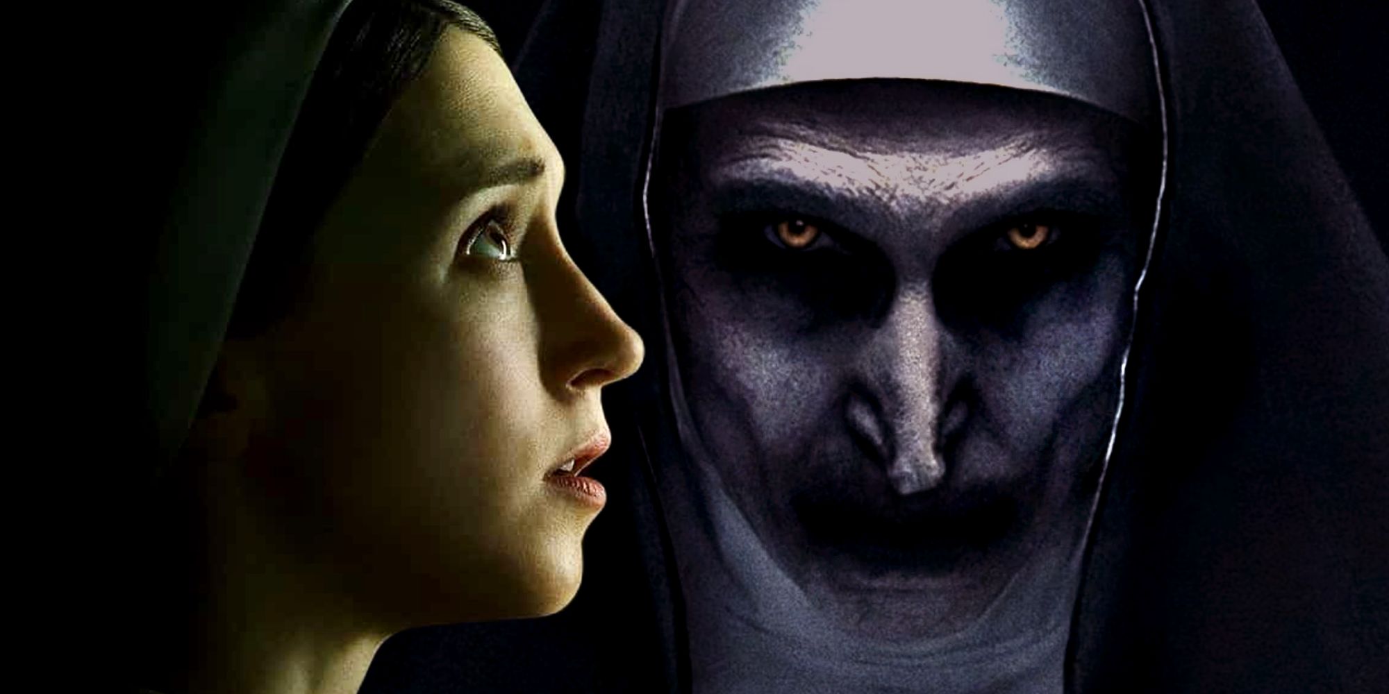 Taissa Farmiga as Sister Irene and Valak in The Nun 2