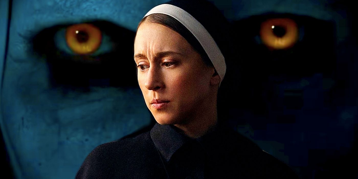 Taissa Farmiga as Sister Irene in Front of Valak's Eyes in The Nun 2 Edited