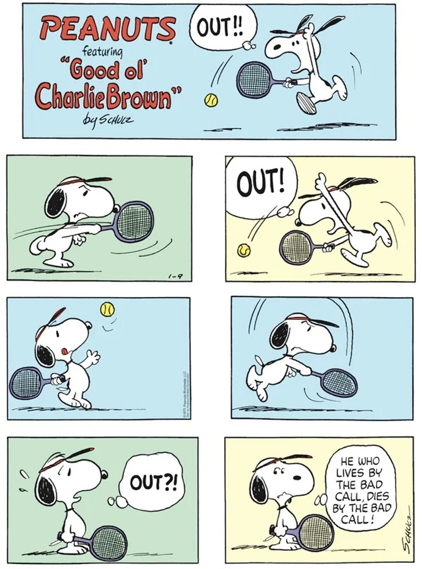 Snoopy Plays Tennis