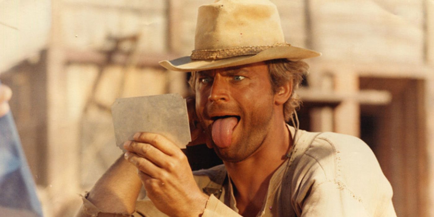 Terrence Hill sticking his tongue out in My Name Is Nobody