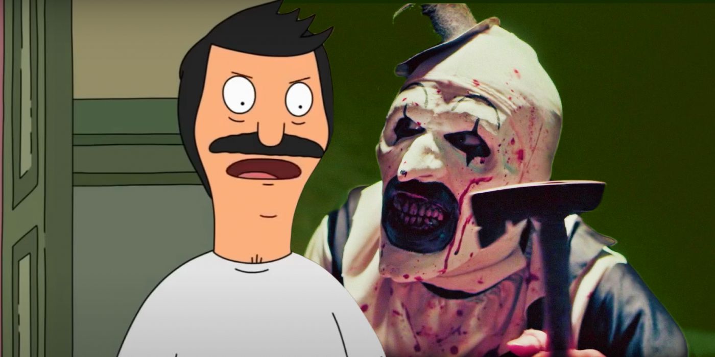 A collage featuring Terrifier and Bob's Burgers