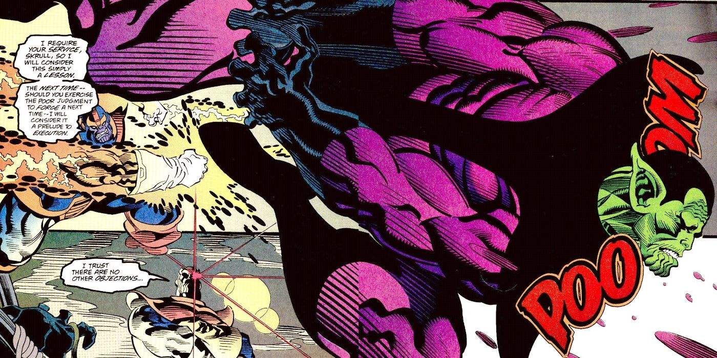 Thanos vs Super-Skrull.