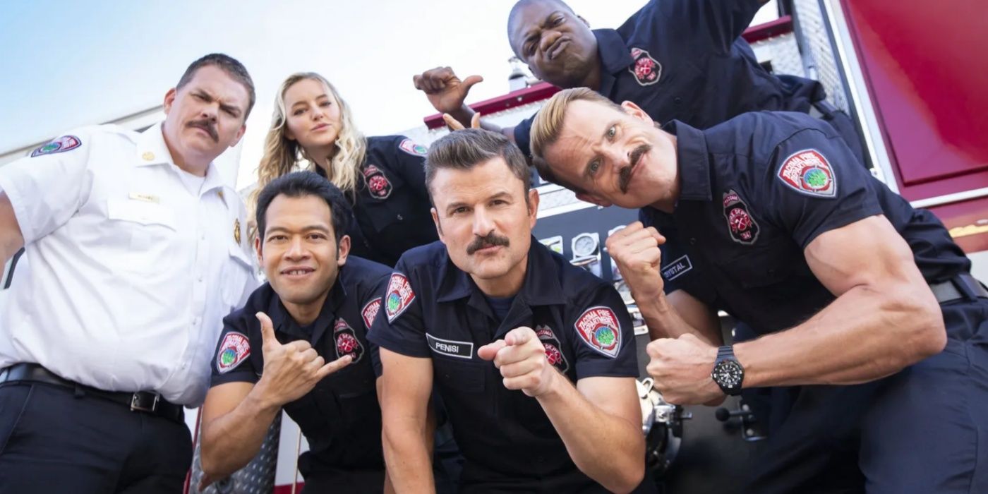 The cast on Tacoma FD posing for the camera
