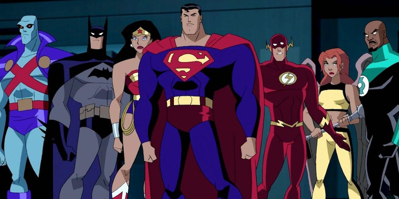 The heroes of the Justice League TV show