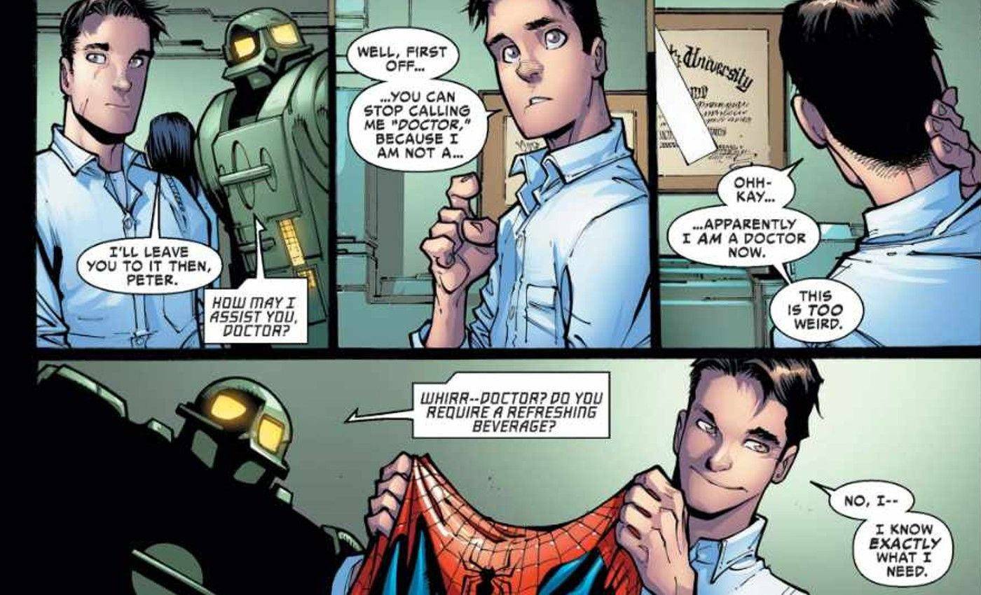 The Living Brain as Peter Parker&rsquo;s assistant