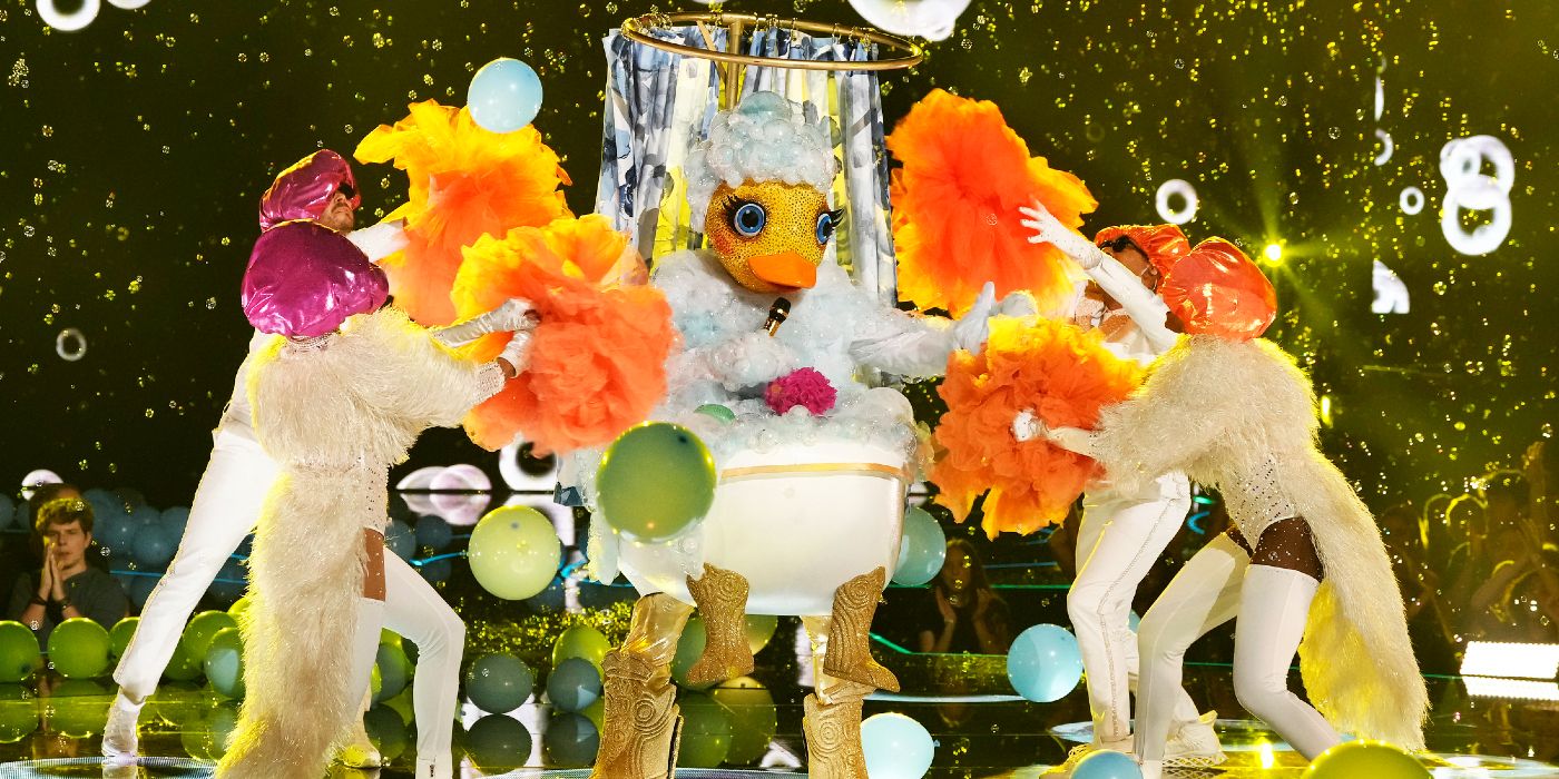 The Masked Singer&rsquo;s Rubber Ducky performing on stage