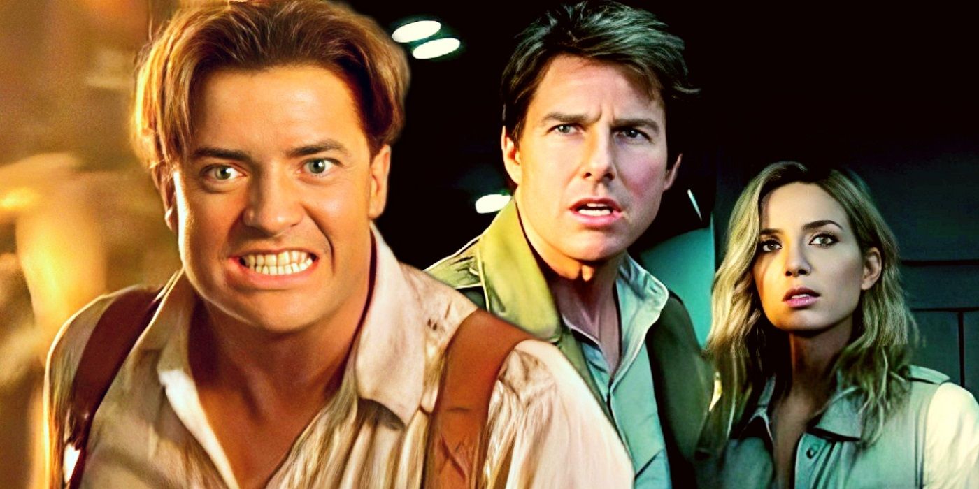 Brendan Fraser dans La Momie 1999 et Tom Cruise dans La Momie 2017