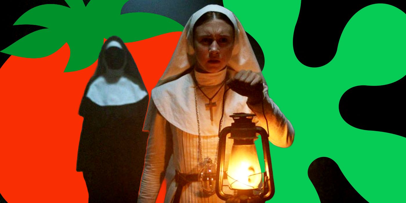 The Nun 2 Image in Front of Rotten Tomatoes Logos