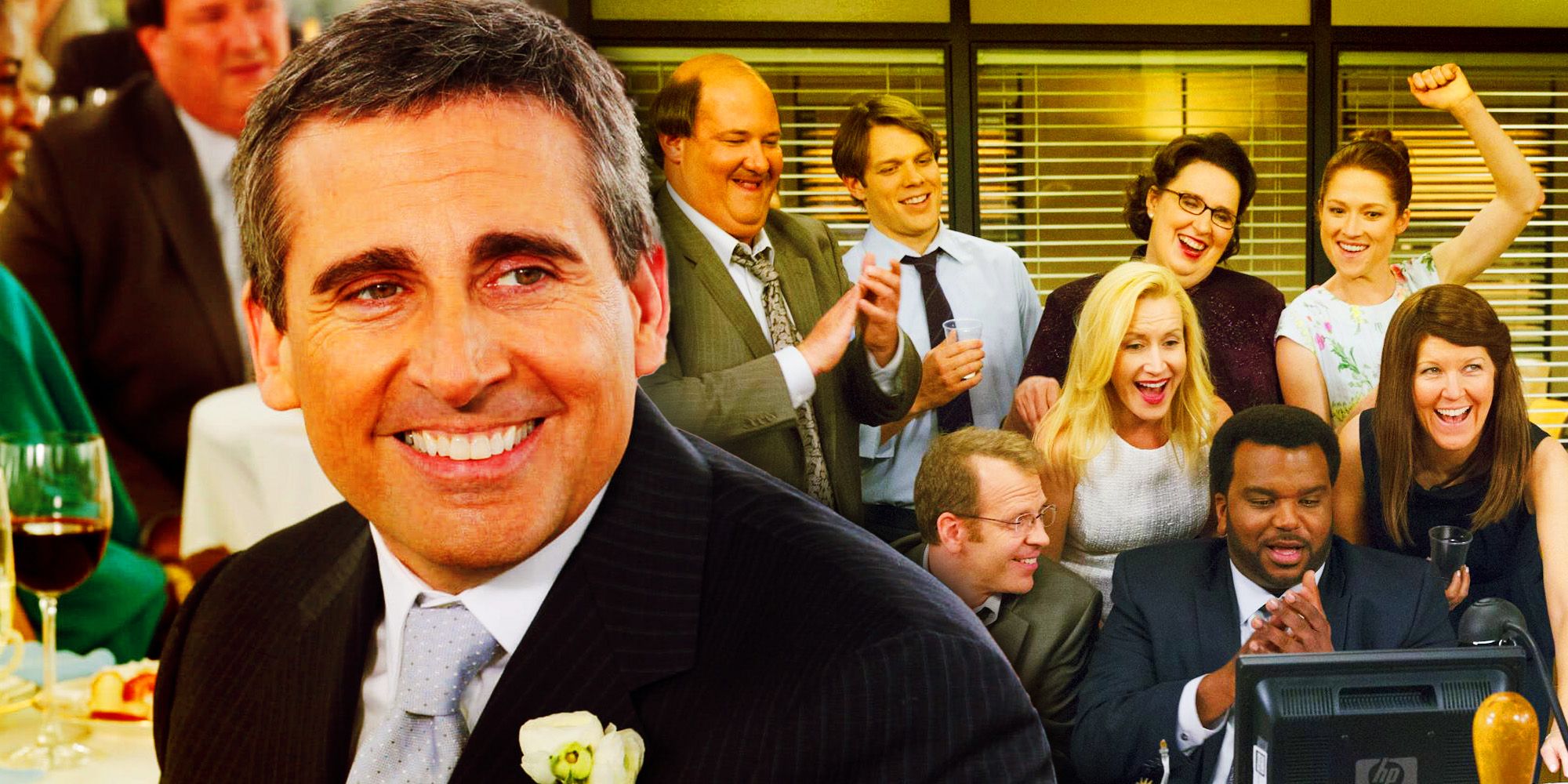 Collage of Michael Scott and Dunder Mifflin employees