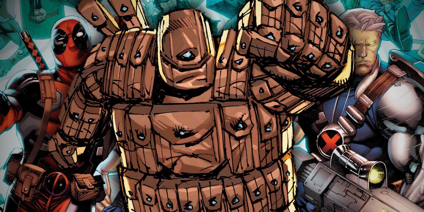 The Pouch with Deadpool and Cable in Comic Art