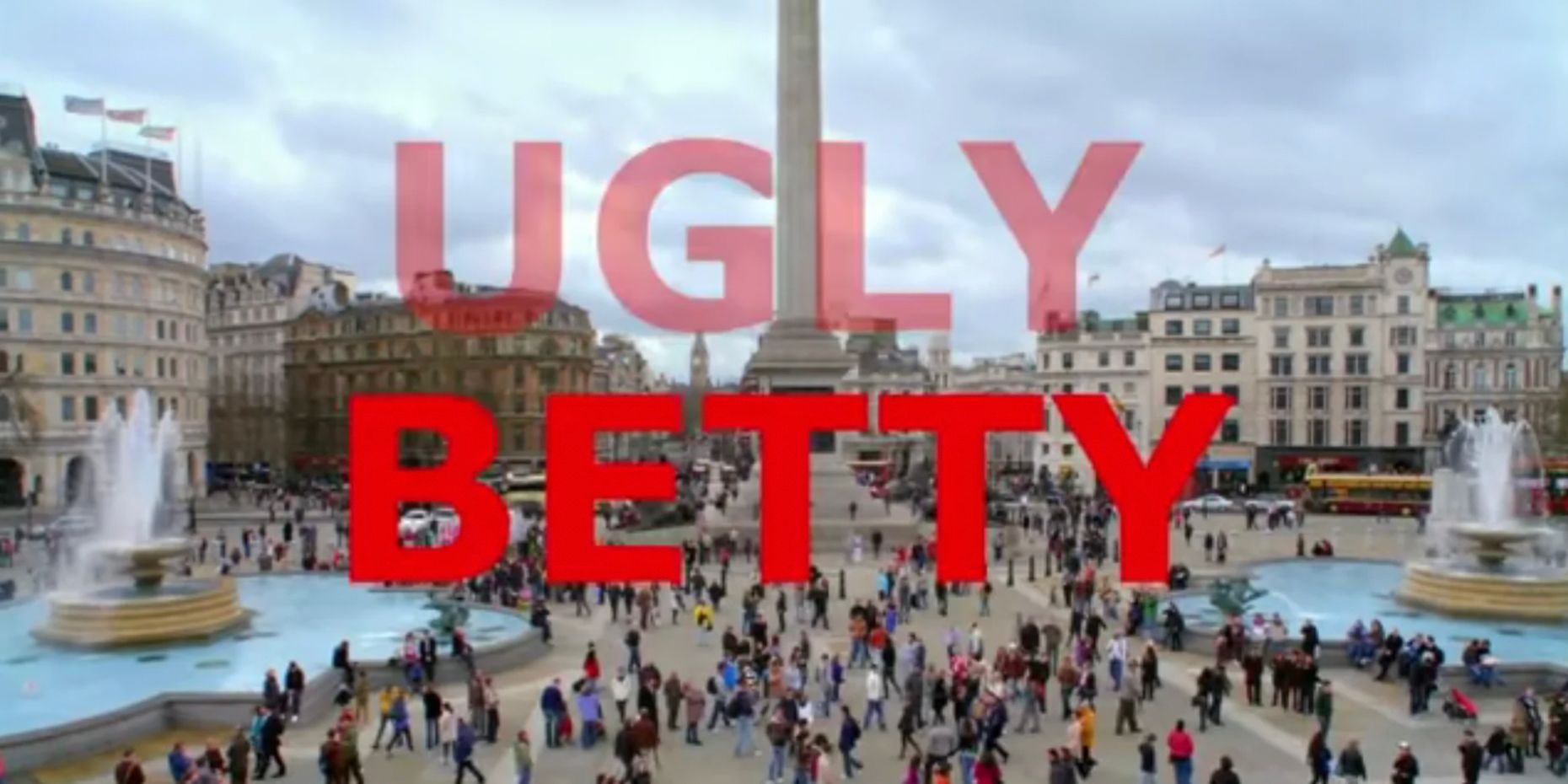 The Ugly fades in the Ugly Betty title card in the final episode of the series