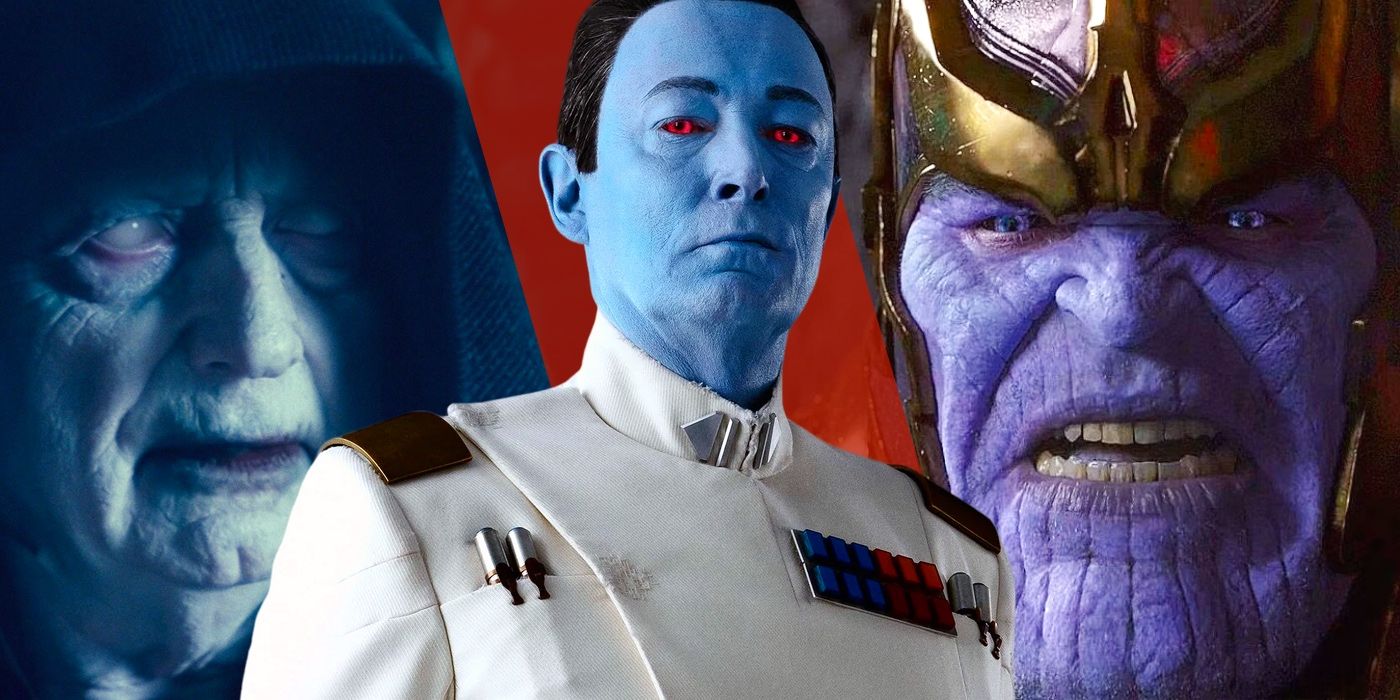 Thrawn Big Star Wars Villain With Papatine and MCU Thanos