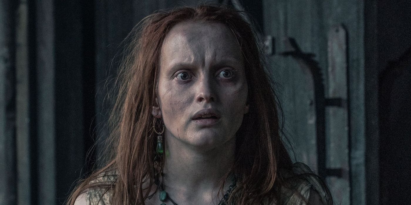 Thyra looking scared in The Last Kingdom.