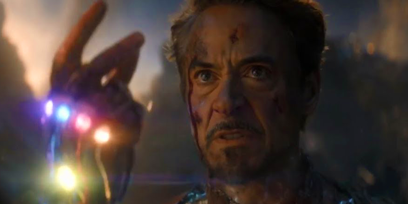 Tony Stark snapping his fingers in Avengers Endgame