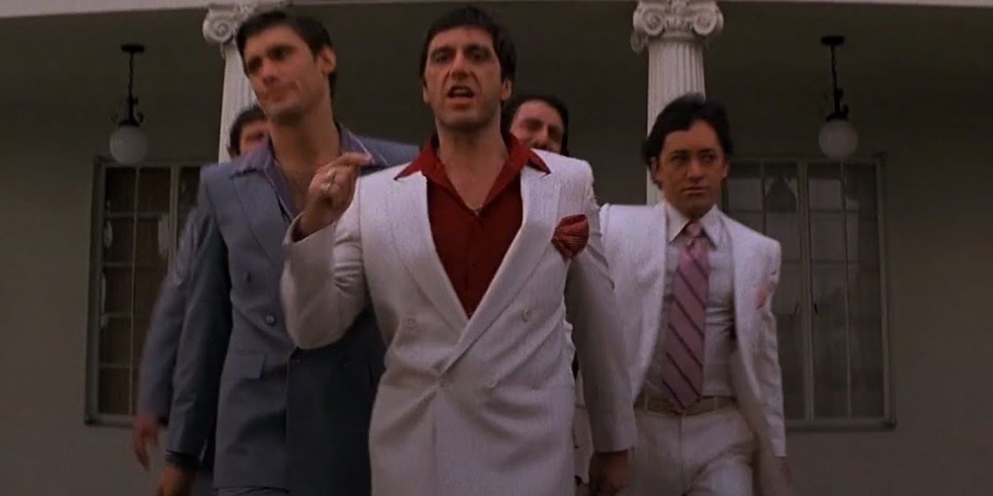 Tony with his cronies in Scarface