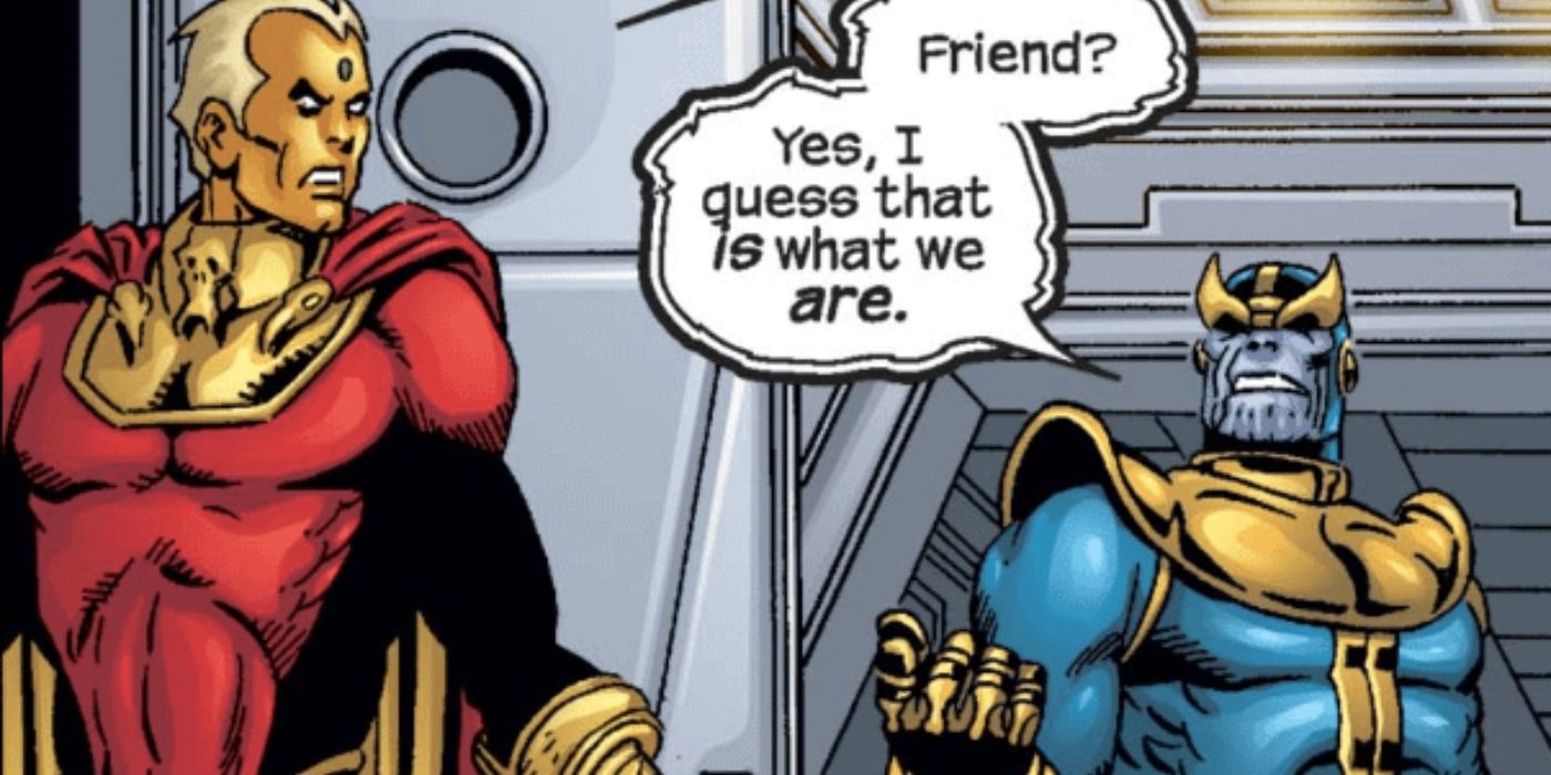 Thanos respects Adam Warlock.