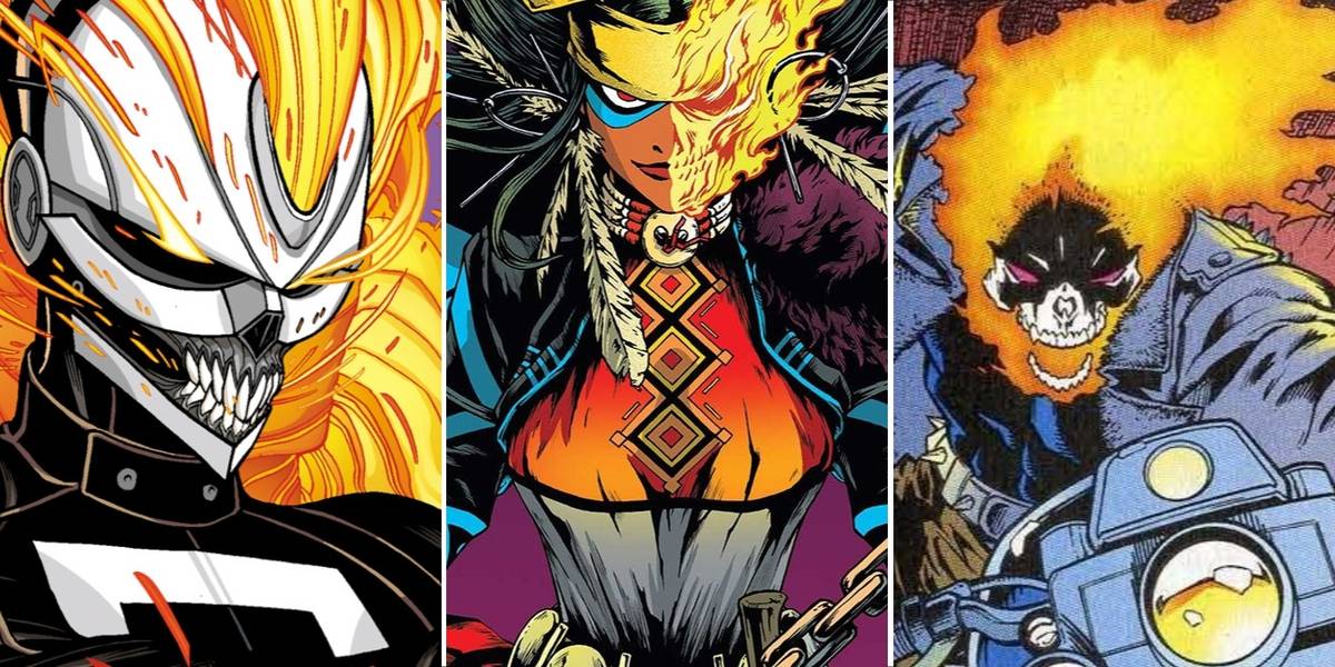 Ghost Rider Vs Ghost Rider Blue Green Ghost Rider (Johnny Blaze) In